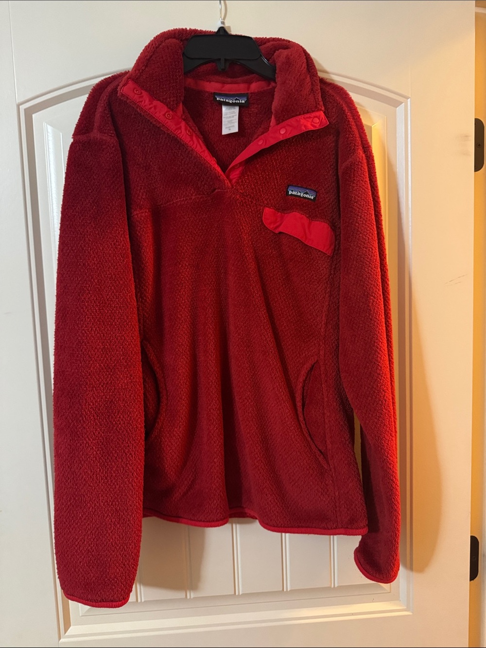Patagonia Men’s Red Zip-Style Synchilla Fleece Pullover